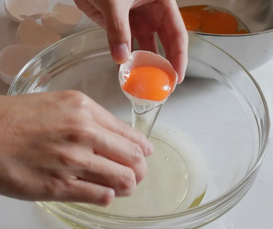 Break Egg to Separate Egg White and Yolk
